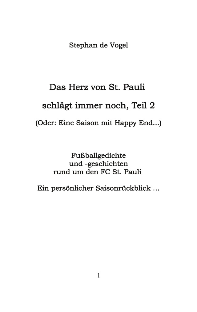 Bod Leseprobe Das Herz Von St Pauli Schlagt Immer Noch Teil 2