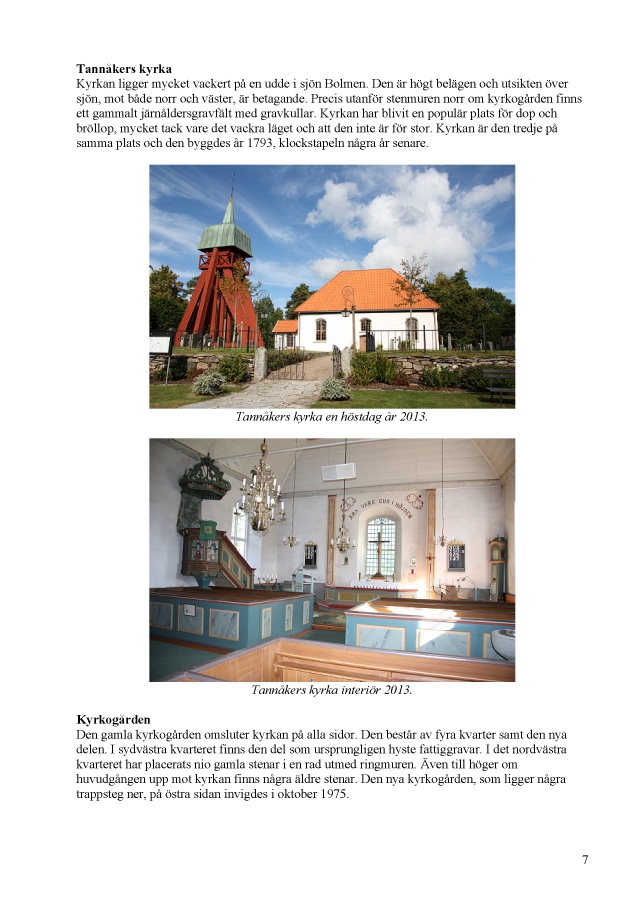 Bod Läsprov Tannåkers Kyrkogård - 