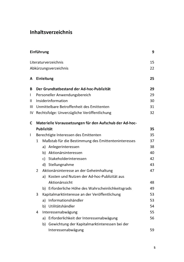 Bod Leseprobe Insiderinformationen Und Ad Hoc Publizitat