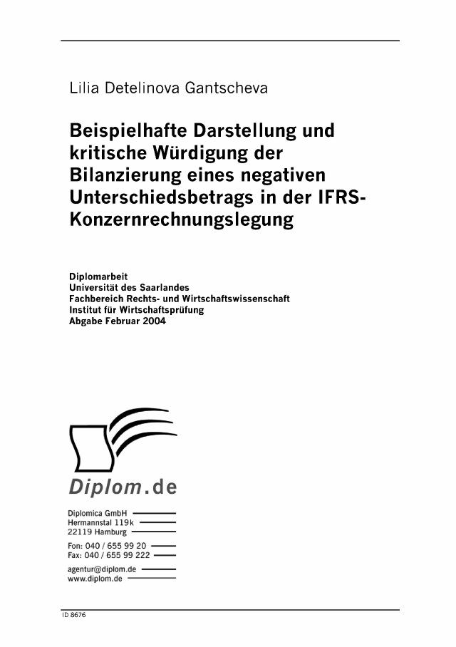 Bod Leseprobe Beispielhafte Darstellung Und Kritische Würdigung Der