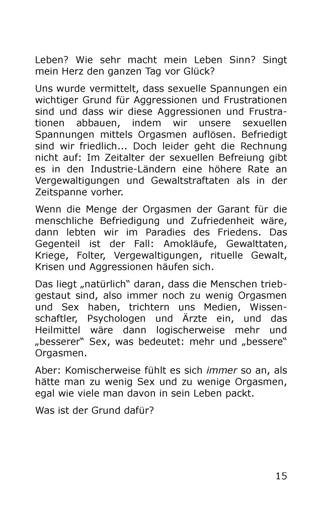 BoD-Leseprobe: Orgasmus I