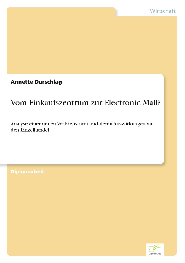 bod leseprobe vom einkaufszentrum zur electronic mall diplom mall