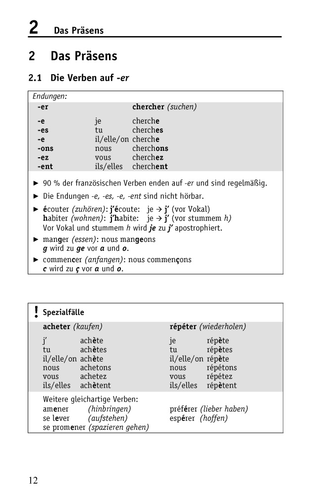 Bod Leseprobe Franzosische Grammatik Furs Sprechen