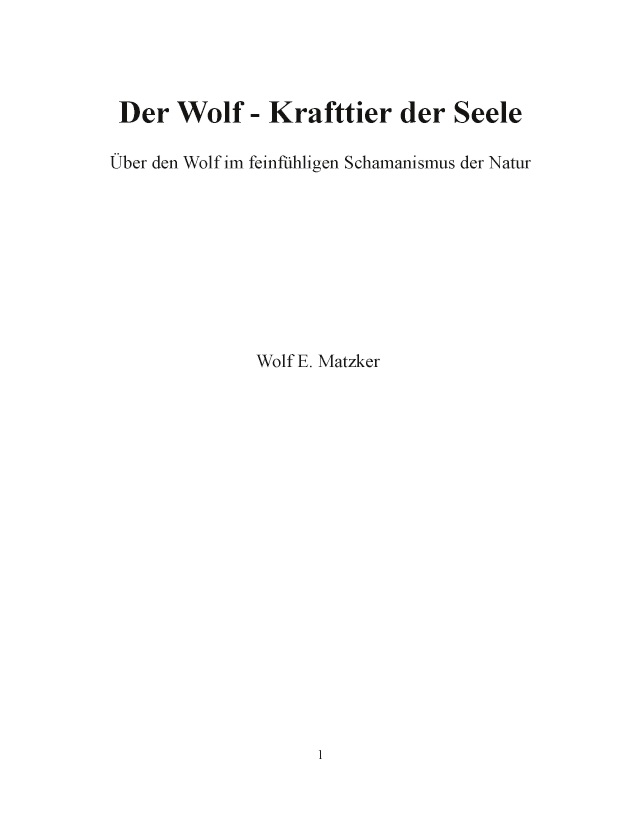 Bod Leseprobe Der Wolf Krafttier Der Seele